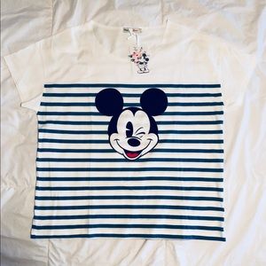 Cath Kidston Striped Mickey Tee NWT